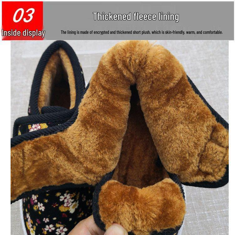 Women's Winter High-Top Cotton Shoes: Thickened Velvet, Non-Slip Foam Sole Snow Boots