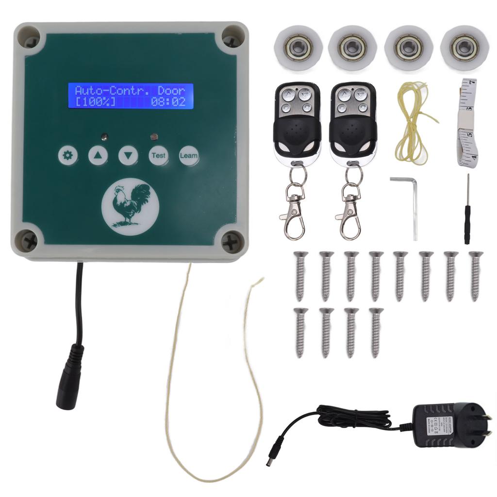 Automatic Chicken Coop Door Controller 100 To 240V Programmable Timer Electric Chicken Door Actuator Motor Set for Farm
