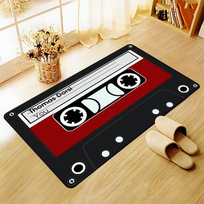 Cute Radio Tape Printing Soft Flannel Rug for Bedroom ,Anti-Slip  BATHROOM Mat, DOOR Mat,  Baby Play Mat ,Carpet for Living Room