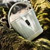 First Layer Sheepskin Woven Bucket Bag Women'S Portable Messenger Bag High-End Commuter Shoulder Women'S Bag