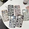 Applicable To iPhone17PROMAX Mobile Phone Case Electroplating Three-dimensional Diamond-encrusted Flower Apple 15 All-inclusive Anti-drop Protective C