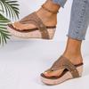 Damen Plateausandalen Keilabsatz Flip-Flops Modisch und Lässig Offene Clogsandalen Für Damen Größe 5 Sandalen mit Keilabsatz Für Damen Größe 11