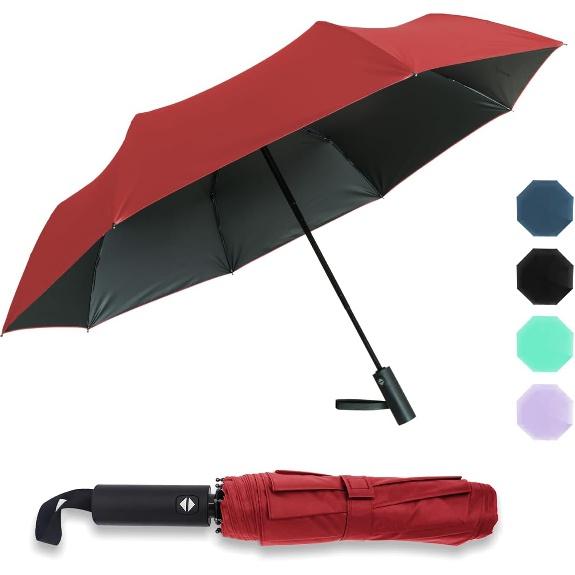 

Автоматический дорожный зонт, ветрозащитный, легкий, прочный, компактный, зонт от дождя, 8 ребер, складной рюкзак, зонт, костюм для взрослых