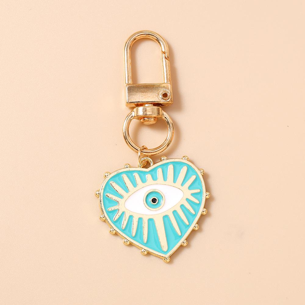 

New Enamel Eyes Key Chain Women Girls Key Ring Pendants for Handbag Decor DIY Key Holder Jewelry Gift