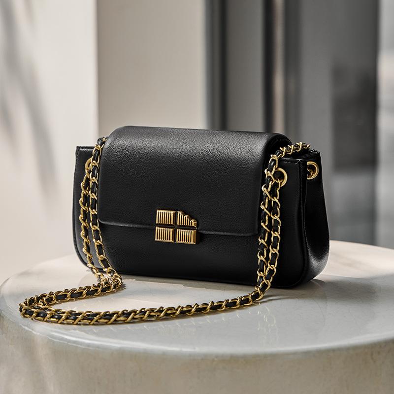 Mrs. Qiao Bag Women 2025 New Chain Bag High-End Underarm Bag Single Shoulder Crossbody Bag Genuine Leather Women's Bag