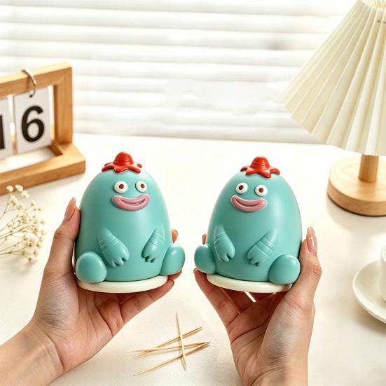 Cartoon Sitting Demon Toothpick Box Dust-proof Toothpick Holder Dispenser Toothpick Organizer Container Kitchen Countertop Decoration