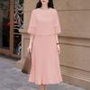 ZANZEA Women Elegant Round Neck Casual Half Sleeve Lace Splice Dress