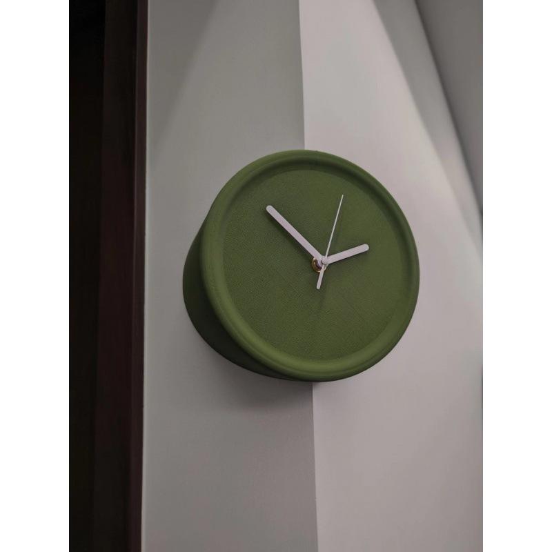 Minimalist Corner Wall Clock 20cm Diameter 3D Illusion Art Clock Noiseless Battery Operated Decorative Wall Watch