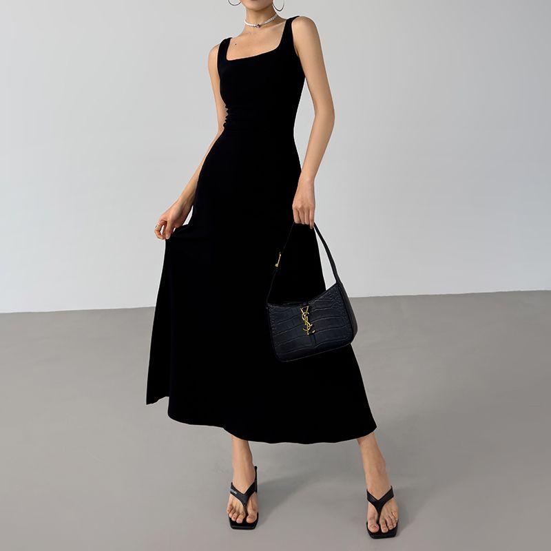 

Dress Long A- line Slim-Fit Bandeau Camisole Black S