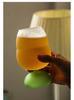 Cute Colorful Frosted Glass Wine GLass Cup Large Capacity Beer Glass Coffee Milk Juice Glass Cup