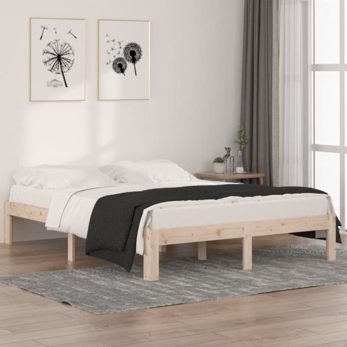 VidaXL Bed Frames Solid Wood 150x200 Cm Extra Large 810370