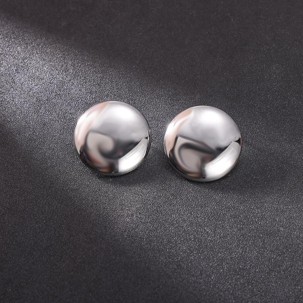 

European & American Design Metal Water Drop Bean & Heart-Shaped Pleated Earrings for Women серебряный