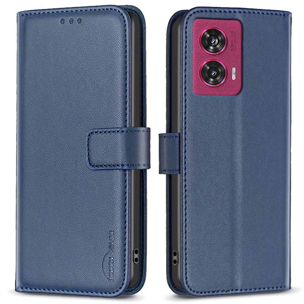 BINFEN COLOR BF17 For Motorola Edge 50 Fusion 5G Case Wallet Card Slots Leather Phone Cover