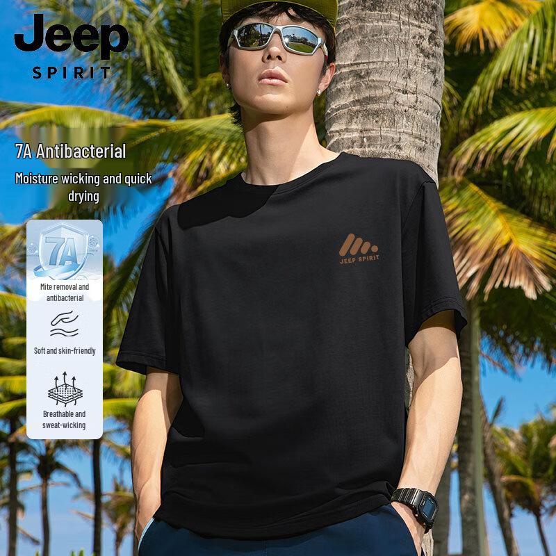 JEEP SPIRIT Men's Casual Crew Neck Short Sleeve T-Shirt