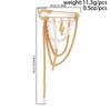 Salircon Trend Classic Gold Color Metal Small Fish Pendant Brooches Creative Imitation Pearl Tassel Dress Suit Pins Clip Jewelry