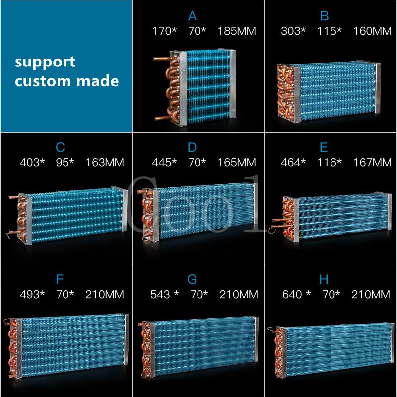 Refrigerator Evaporator Condenser Refrigeration Display Cabinet Freezer Refrigerator Air-cooled Cold Small Copper Tube Radiator