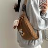 Corduroy Chest Bag Women's Cartoon Sports Waist Bag Crossbody Bag
