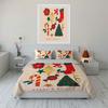 Christmas Themed Festive Decor Bedding Duvet Cover Set Duvet Cover Pillowcases  (1*Duvet Cover 2*Pillowcases, Without Duvet Insert)