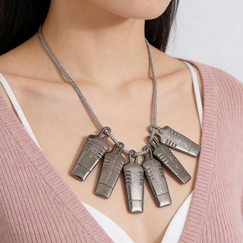

Death Stranding Qpid Necklace Metal Pendant Chain Choker Collares Charm Gift For Sam Norman Reedus Game Fans Jewelry OneSize