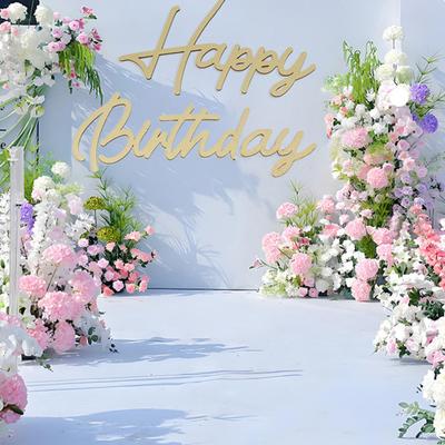 Alles Gute zum Geburtstag Holzschild Wiederverwendbares Alles Gute zum Geburtstag Buchstaben Schild für Ballonbogen Hintergrund Wanddekoration Foto Requisite