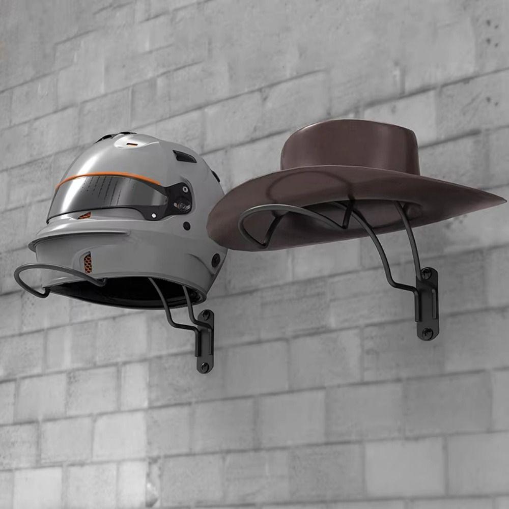 Metal Hanger Wall Helmet Storage Rack Space Saving Helmet Display Holder Storage Supplies