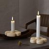 Minimalist Poppy Ins Style Flower Candlestick Mold: Four, Five & Six-Petal Design