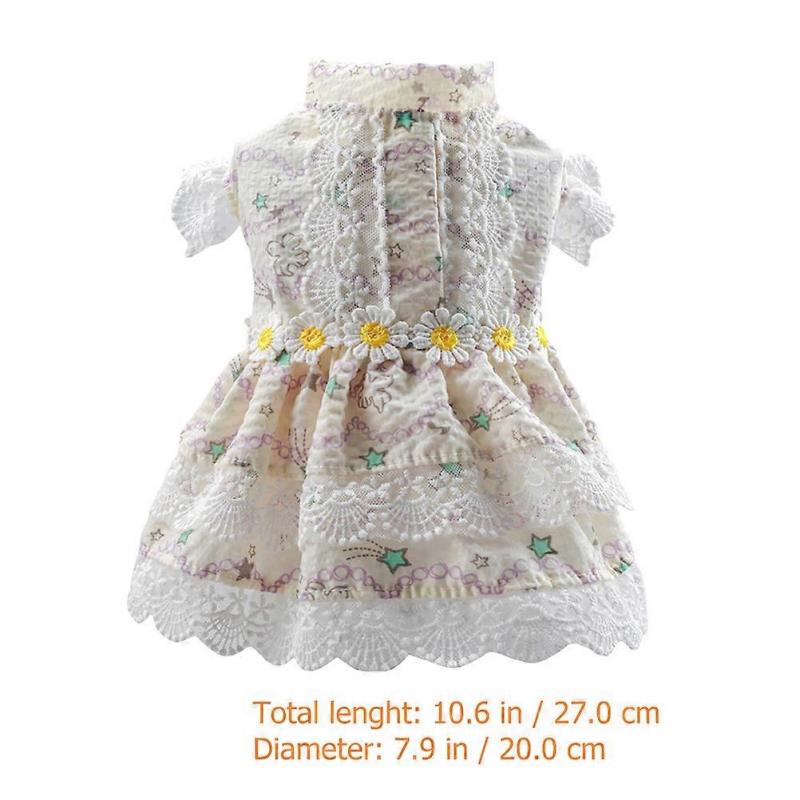 Dog Dress Dog Summer Clothes for Puppy 4Pcs Floral Dress Assorted Colors