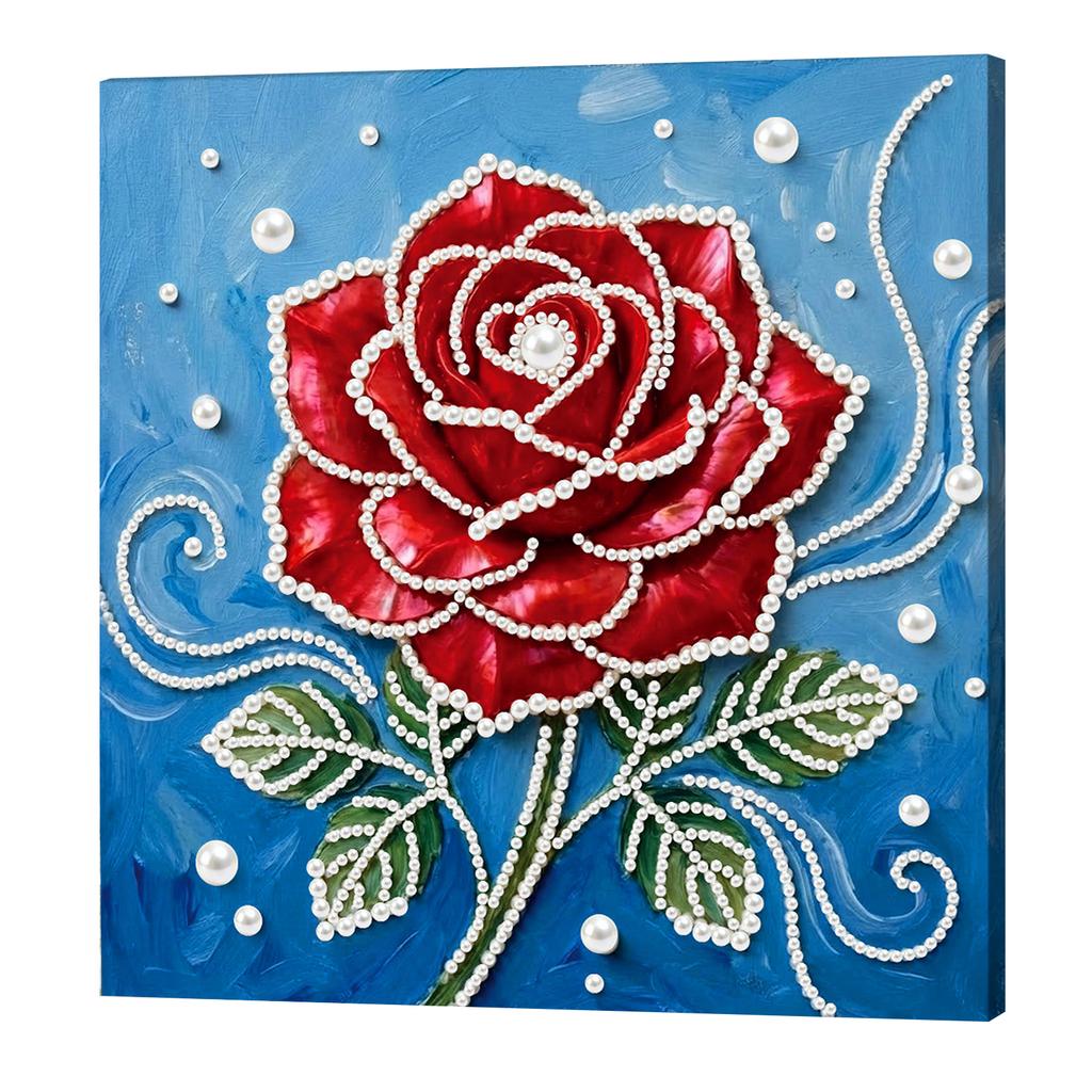 DIY Pearl Painting Art Kits with Frame 25x25cm Pearl Gem Paintings Picture Arts Craft for Adults Beginners Home Wall Decor