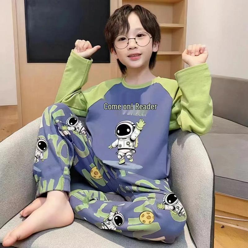 Boys' Cartoon Long Sleeve Pajama Set - Spring & Autumn