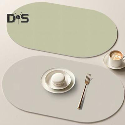 Table Placemat Non-Slip Heat Resistant Waterproof Kitchen Dining Placemat Fake Leather Cup Coaster Home Supply