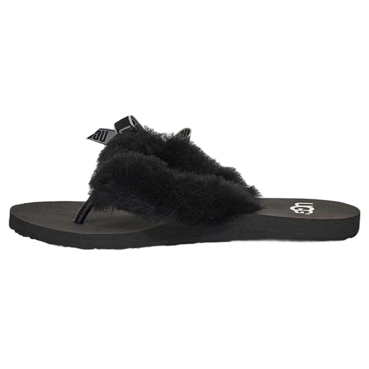 

UGG Sunset Graphic Fuzzy Flip Flop Women Footwear Black 1101046-BLK 36