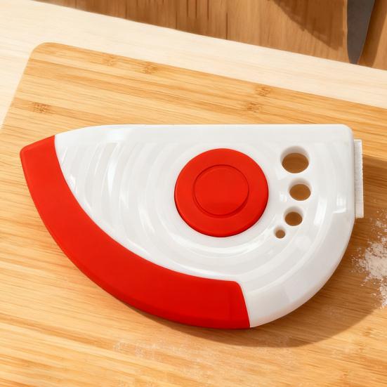 5-in-1 Flexible Silicone Bowl Scraper Dough Cutter And Herb Stripper Kitchen Baking Tool with Measurement Marks