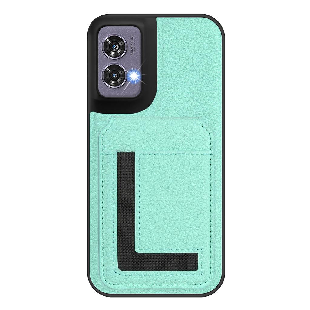 Pro Motorola Edge 50 Fusion 5G Magnetické pouzdro TPU+PU kůže Kryt na zadní stranu telefonu s odnímatelným držákem na karty