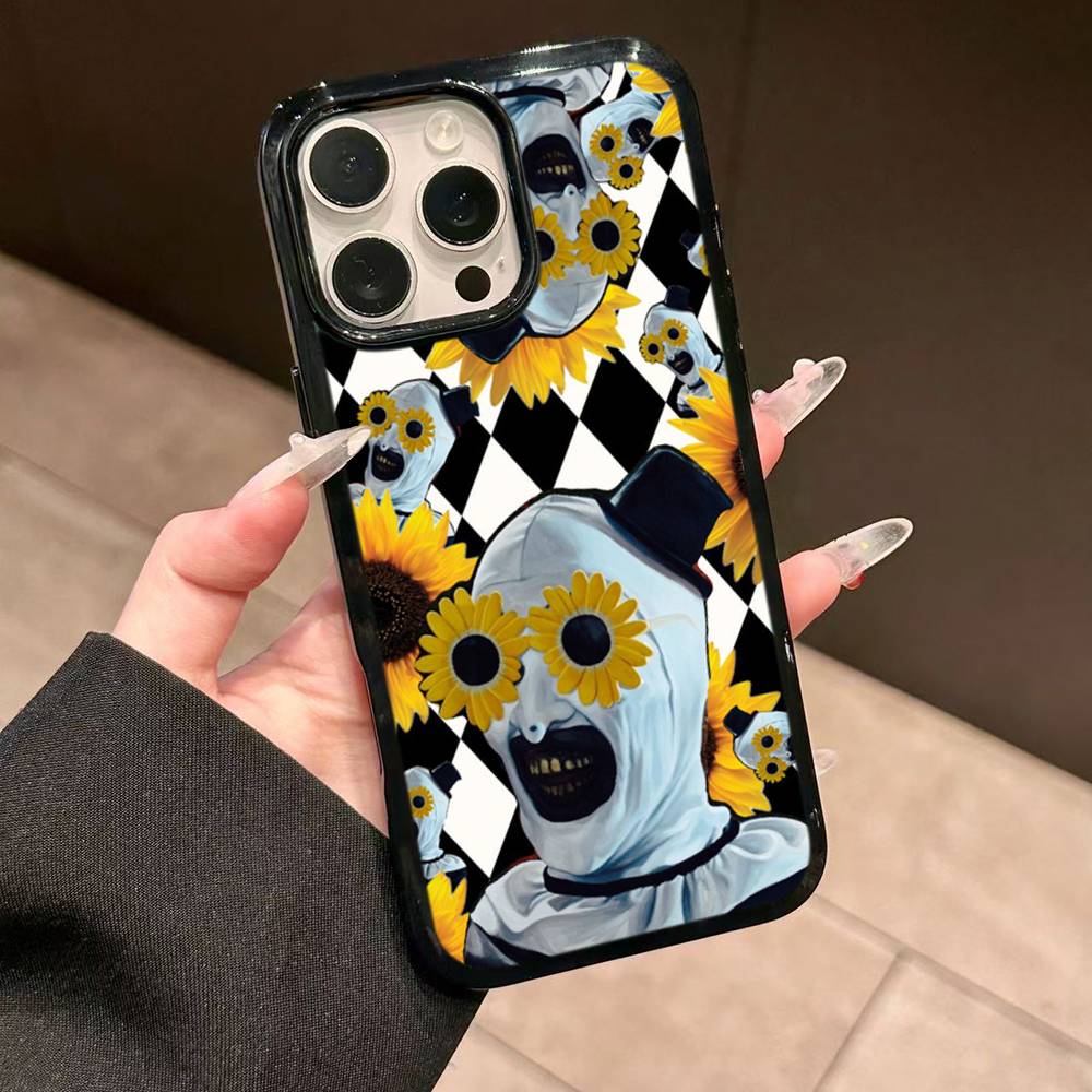 

Popular Horror Movie T-Terrifier Phone Case Wireless Charging PC+TPU For IPhone 11 12 13 14 15 16 17 Pro Max Plus Case iPhone 12pro max