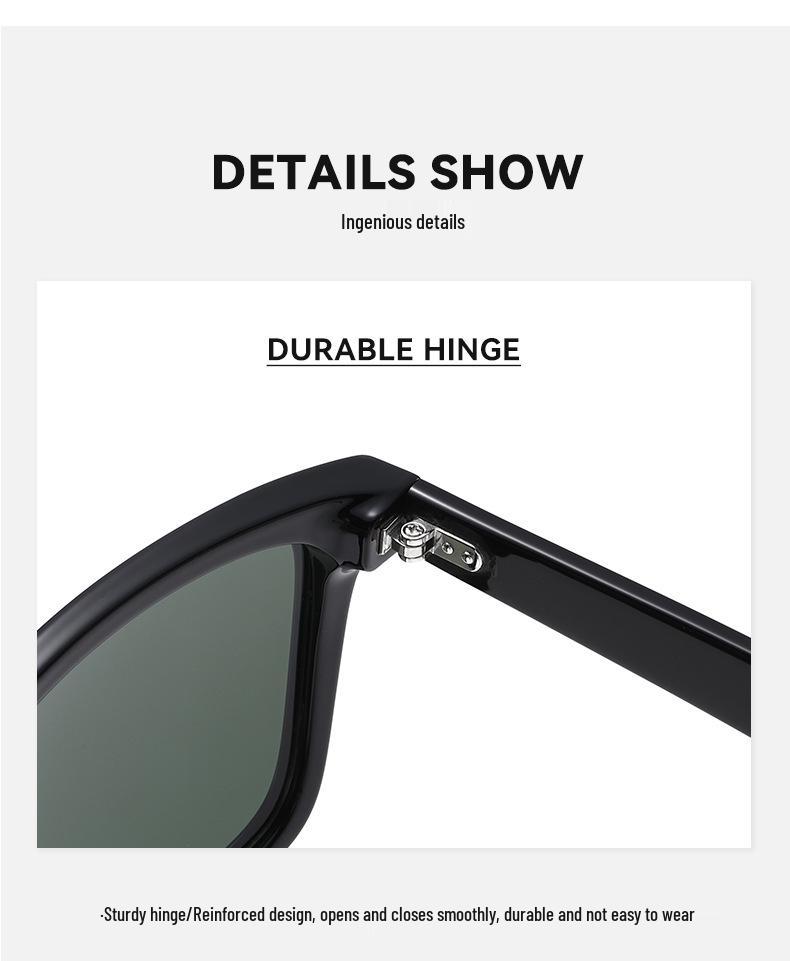 Men's Acetate Polarized Sunglasses: Big Frame, UV Protection for Driving & Fishing