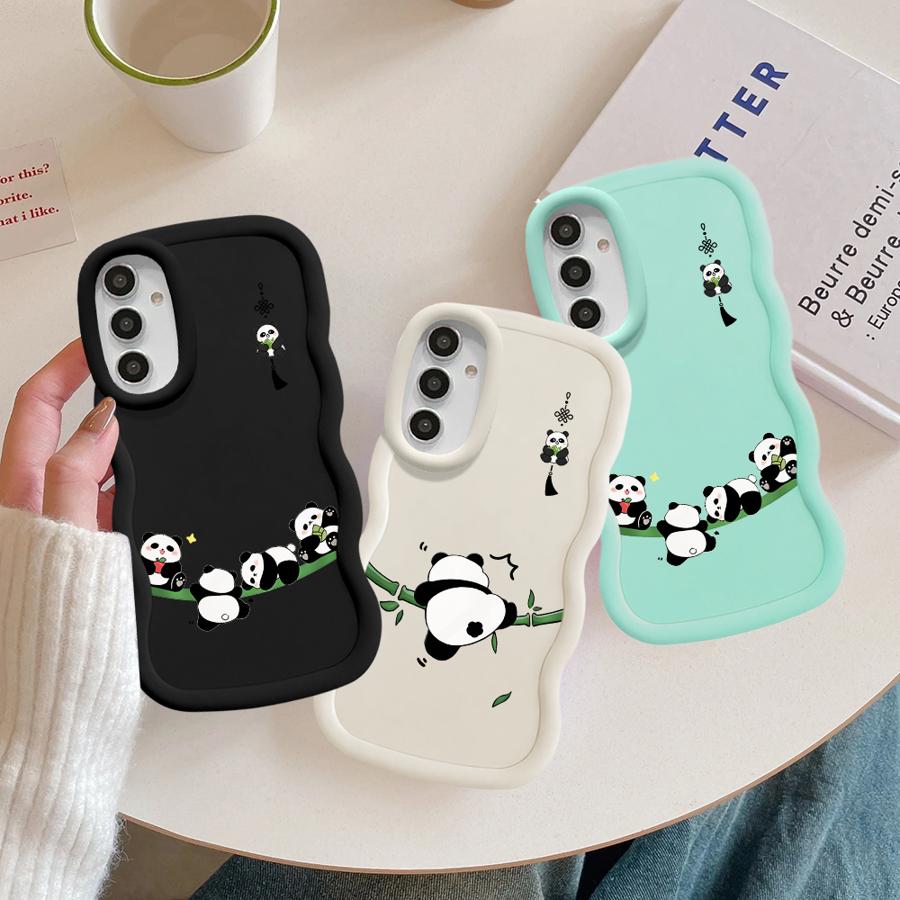 Cartoon Cute Panda Soft Phone Cover Case for Samsung Galaxy A13 A21s A12 A52 A16 A11 A14 A15 A05 A22 A33 A23 A03 A53 A06 A04