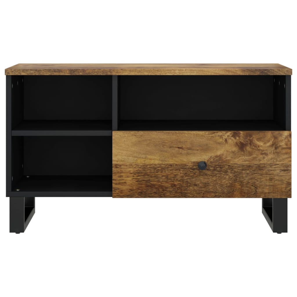 TV Cabinet 80 X 33 X 46 Cm Solid Mango Wood & Engineered Wood