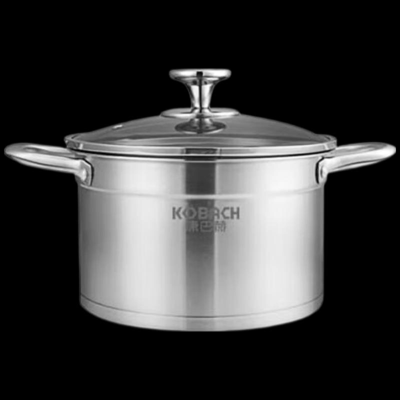 

KOBACH 304 Stainless Steel 22cm Soup Pot with Visible Lid