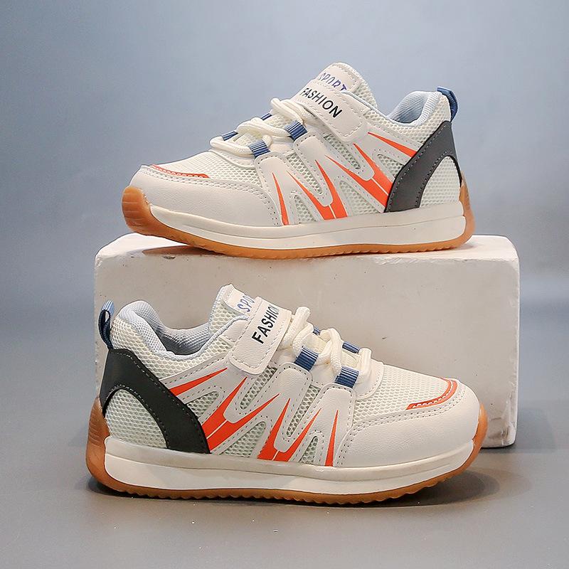 Boys Girls Sneakers Mesh Breathable Kids Running Shoes Soft Sole 2025 New Fashion Children Casual Shoes Non-slip Hook&loop Trend