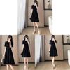 Minimalist High Waist Summer Dress With Pastiche Color Blocking For Women