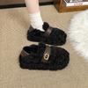 2026 New Winter Versatile Fashion Leisure with Velvet Warm and Comfortable Cotton Shoes for Women's Postpartum Hair
