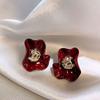 Floral Studs Earrings Irregular Petals Ear Studs For Weddings Travel Accessories Comfortable Daily Wear Jewelry