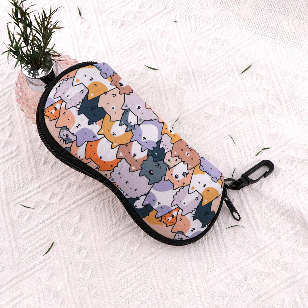 Cute Cat Rabbit Glasses Bag Portable Soft Case Reading Eyewear Case Fashion Storage Box Zipper Holder Sunglasses Box