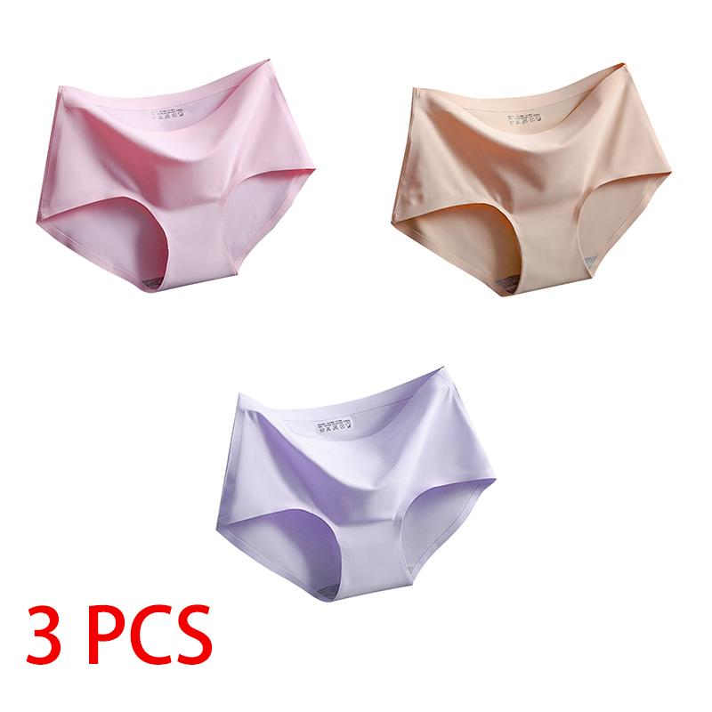 1/3 PCS Sous-vêtements pour femmes Soie Rafraîchissante Sous-vêtements sans couture Sous-vêtements triangle Féminins