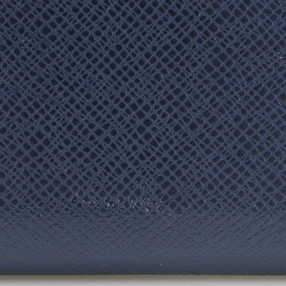 LOUIS VUITTON Zippy Wallet Vertical Purse M32837 Océan Navy blue Taiga mens Used