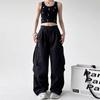 Women's 2025 American Retro Wide-Leg Parachute Cargo Pants - Quick-Dry, High-Waisted, Loose Fit