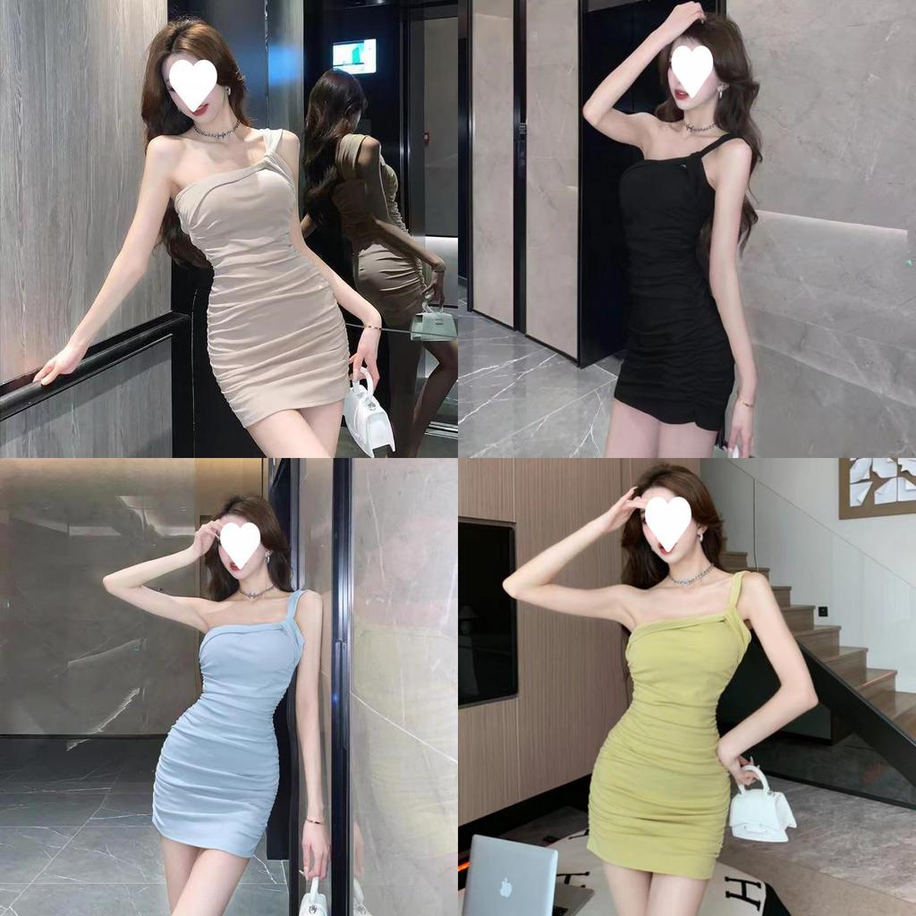 Street Style Short Bodycon Dress With Sleeveless Design For Summer Wear