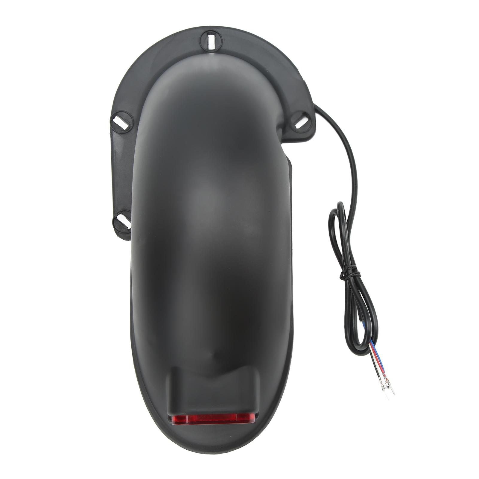 10 Inch Elektrische Scooter Achterspatbord met Verlichting, Kunststof Materiaal   Waterdicht Eenvoudig te Installeren Vervangingsonderdeel, met Nauwkeurige Vorm en Afmeting, voor Elektrische