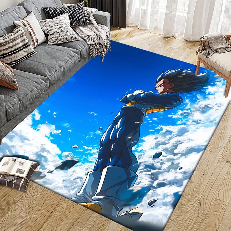 Dragon Ball Vegeta Square Area Rug, Non-Slip Floor Mat for Living Room, Perfect Gift for Vegeta Fans.chl
