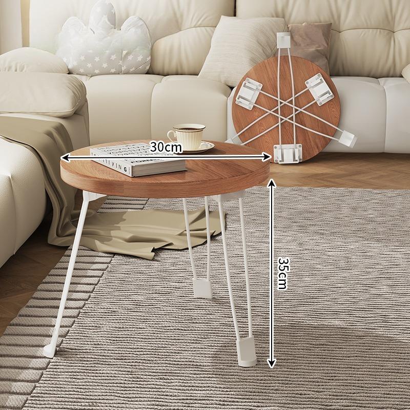 Folding Coffee Table Round Side Tables Minimalist Modern Table Multifunctional Portable Simple Living Room Small Sofa Tables